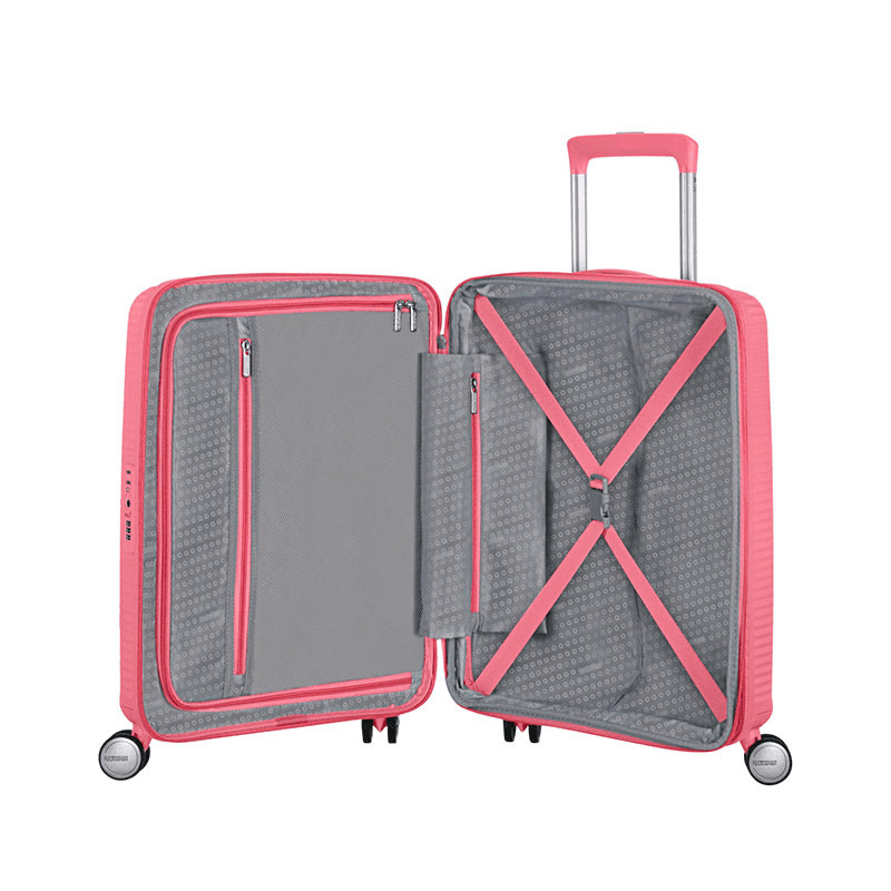 Soundbox Cabin Suitcase, H55 x L40 x W20/23cm, Sun Kissed Coral