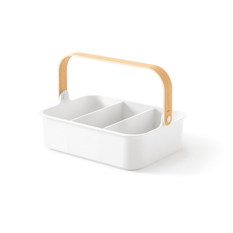Bellwood Bin, White & Natural