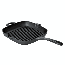 Image showing the Halo Cast Iron Griddle pan, 47 x 25 x 4cm, Black product.