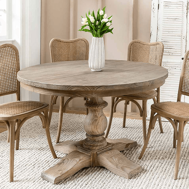 Topsham Round Dining Table, D120cm, Natural