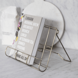 Image showing the Brompton Cook Book Holder, Antique Brass Finish product.