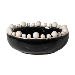 Image showing the Bobble Edge Bowl, D37cm, Black and Cream product.