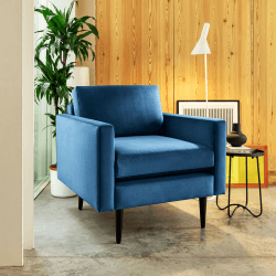 Image showing the Model 01 Velvet Armchair, Teal product.