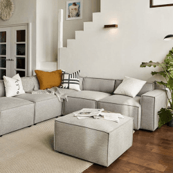 Image showing the Model 03 Linen Ottoman, Shadow product.