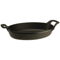 Image showing the Oval stackable dish, 24cm, Black product.