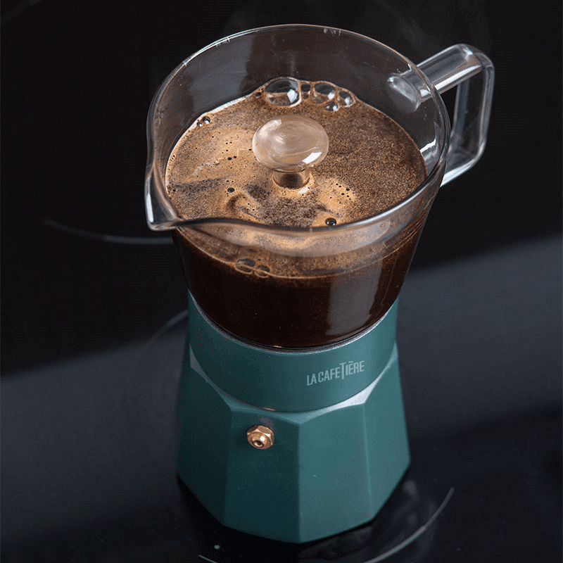 Verona Glass Espresso Maker, 290ml, Green