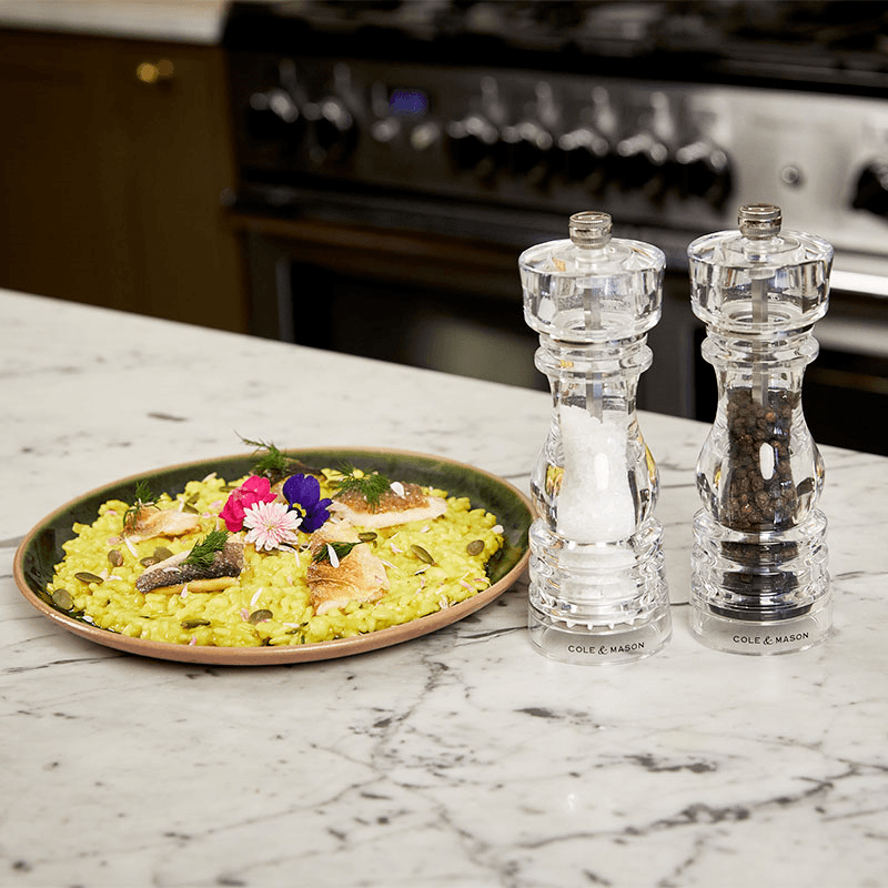 London Salt & Pepper Mills, 180mm, Clear