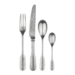 Image showing the Fiddle 42 piece cutlery set, Vintage Satin product.