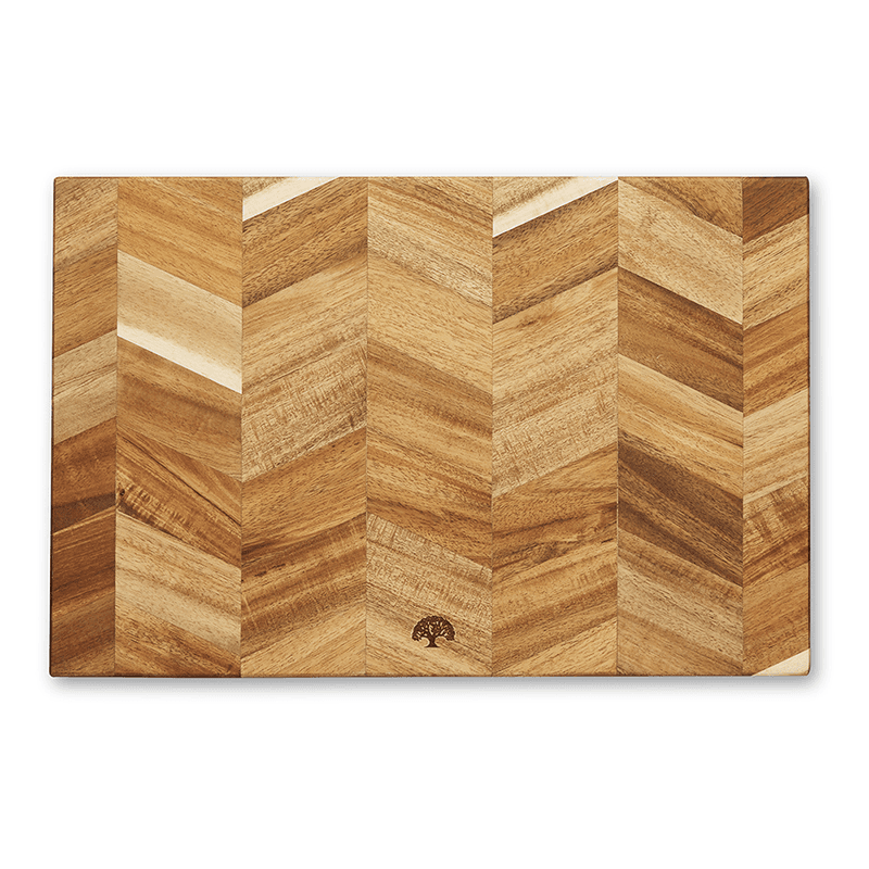 Chevron Rectangular Chopping Board, Acacia