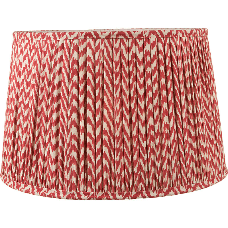 Vienna Chevron Pleated Lampshade, 30cm, Red