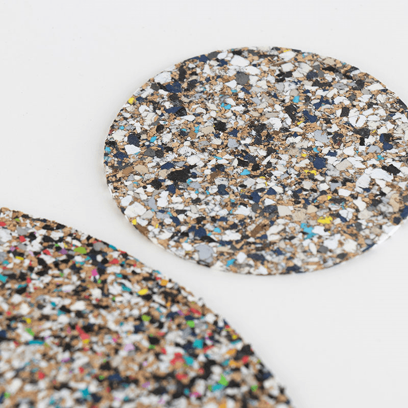 Beach Clean Set of 4 Coasters, D9cm, Multi