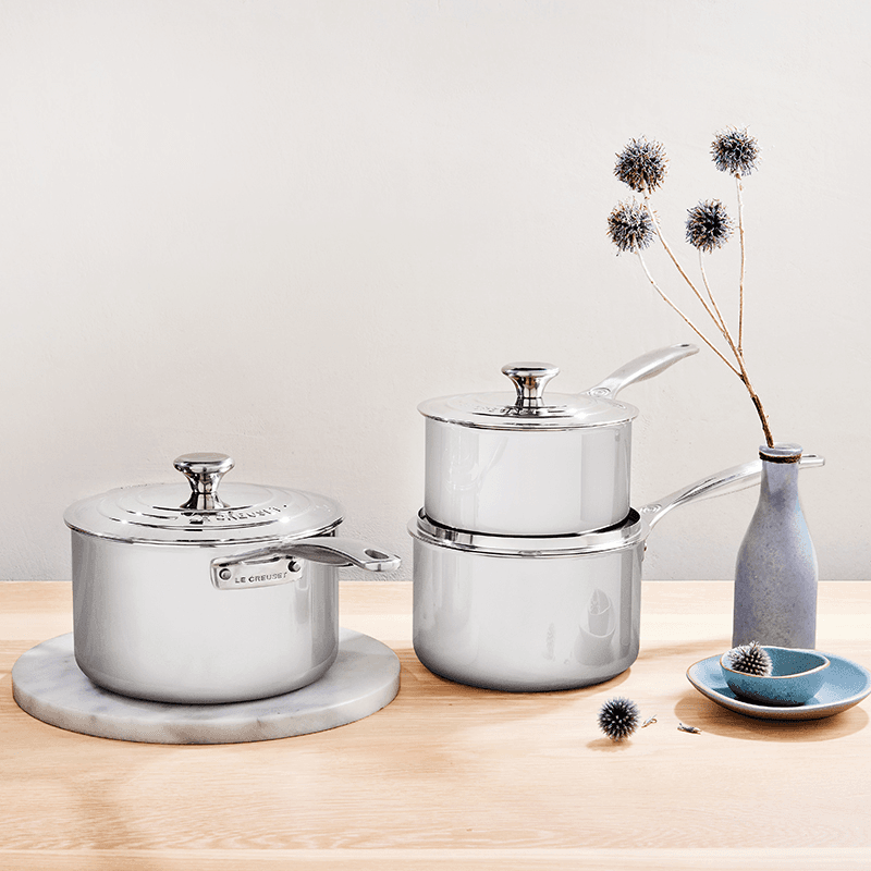 Signature Uncoated Saucepan with lid, 16cm, Stainless Steel