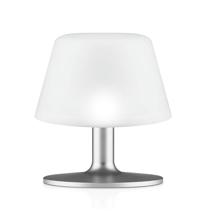 Sun Light Garden Table Lamp, H15cm, White/Silver