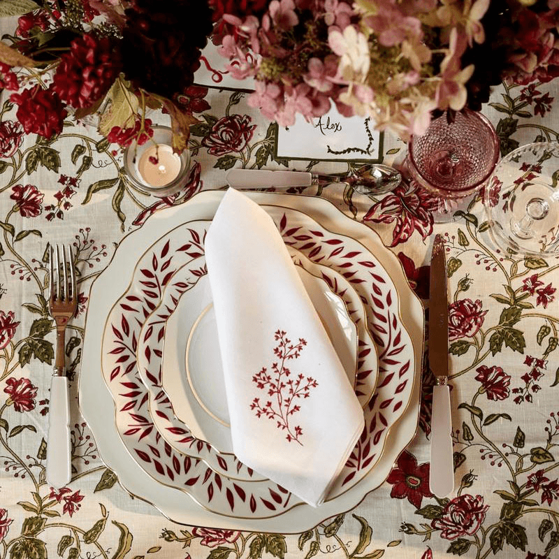 Allegra Tablecloth, 145 x 310cm, Red