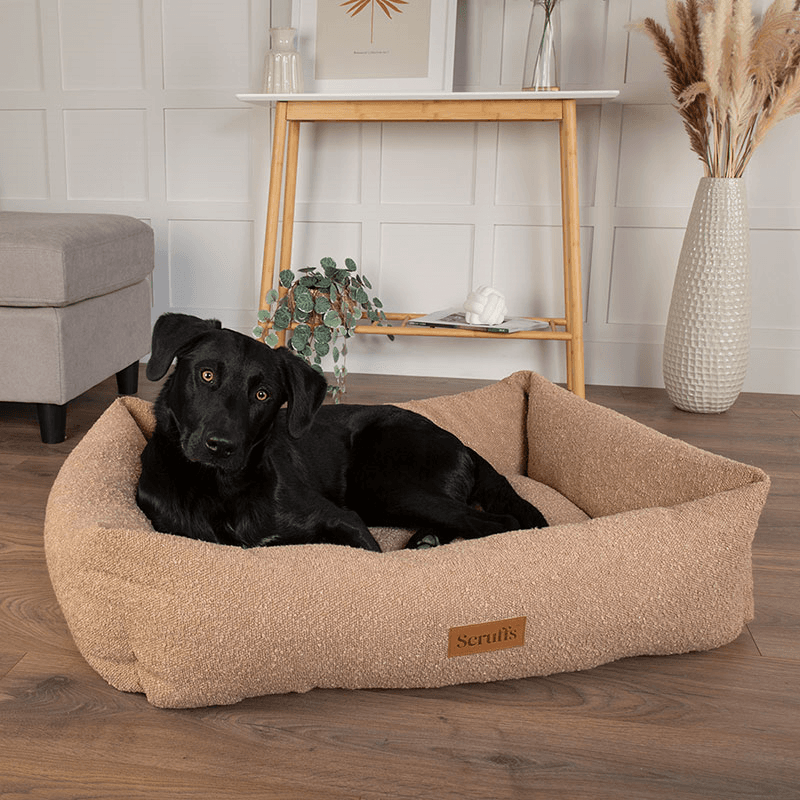 Luxury Boucle Box Bed, 75 x 60cm, Desert Tan