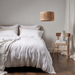 Image showing the Linen Double Duvet Cover, Snow product.