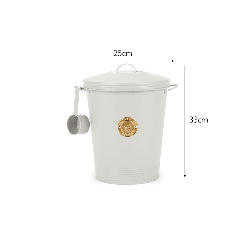 Cantina Pet Food Canister & Scoop, 7L, Light Grey
