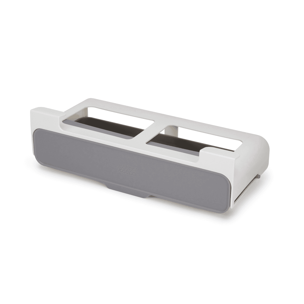 CupboardStore Spice rack, H9.5 x W32 x D13.5cm, Dark Grey/ Grey