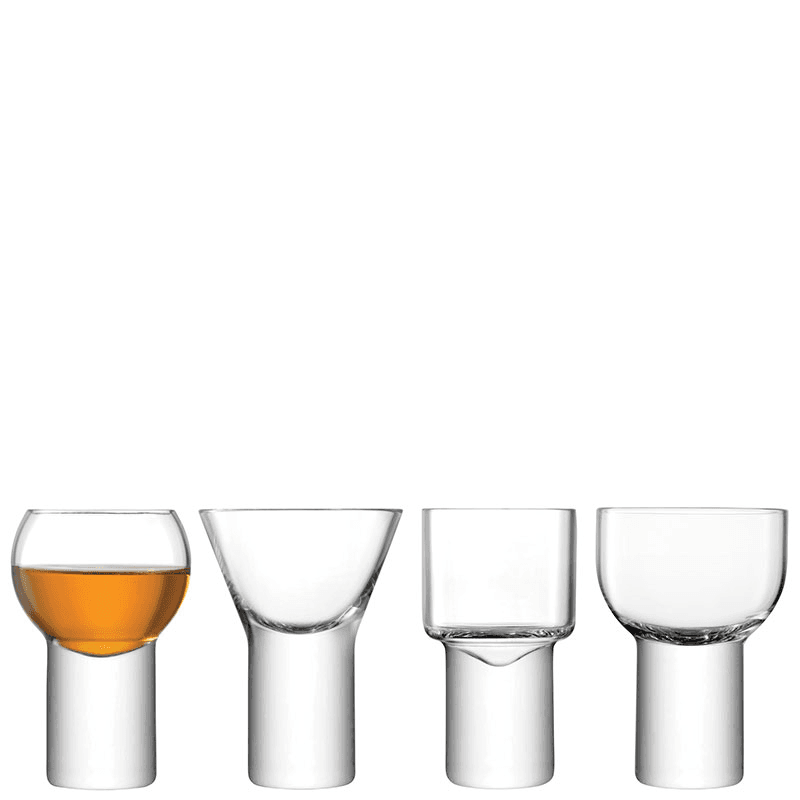 Boris Set of 4 Liqueur Glasses, 60 - 90ml, Clear