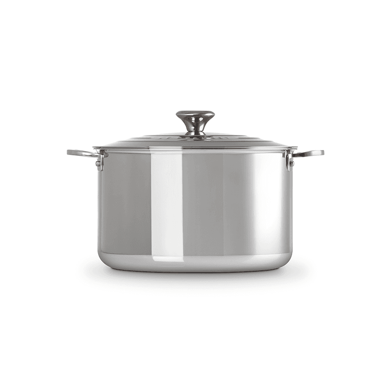 Signature Uncoated Stockpot with lid, 28cm, Stainless Steel