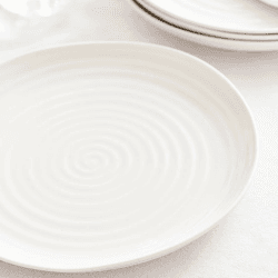 Image showing the Ceramics Set of 4 dinner plates, 27cm, White product.