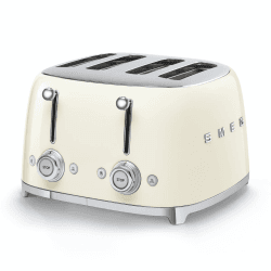 Image showing the 50's Retro 4 slice toaster - 4 slot, Cream product.
