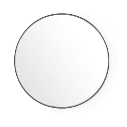 Image showing the Glance Round Mirror, D66cm, Dark Oak product.