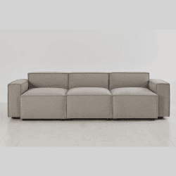 Image showing the Model 03 3 Seater Linen Sofa, Pumice product.