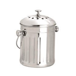 Image showing the Mini compost pail, 2.25 litre, Silver product.