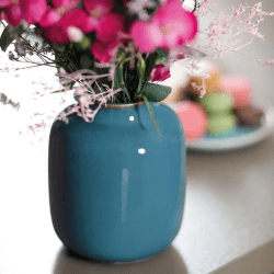 Image showing the Lave Home Small Vase, H15.5cm, Blue product.