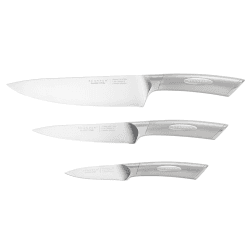 Image showing the Classic, 3 Piece Knife Set, Steel, Metallic product.