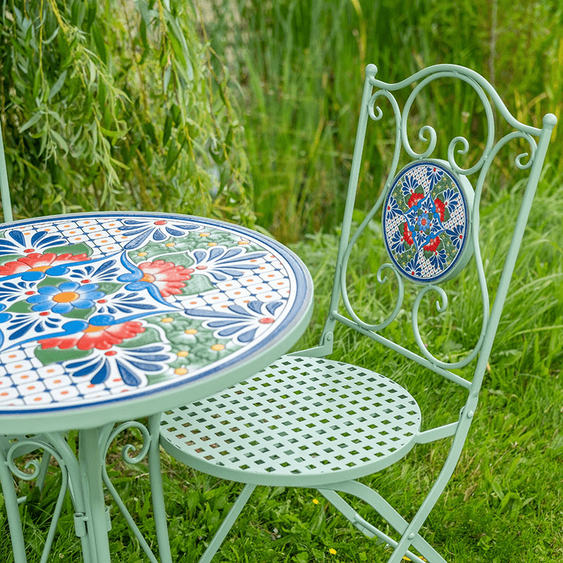 Mosaic 3 Piece Bistro Set, Green