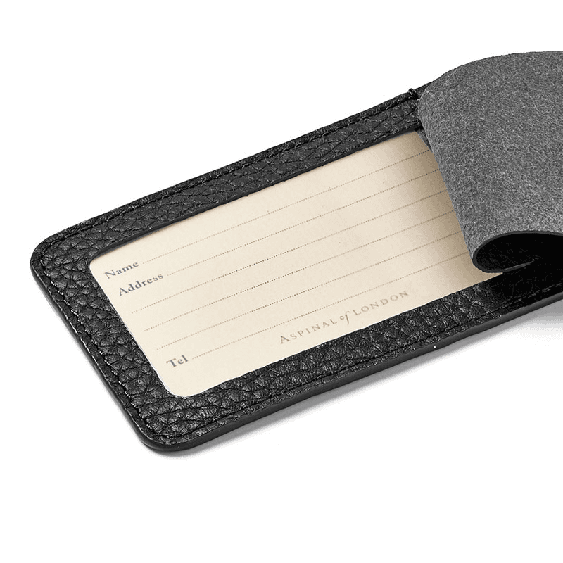 Luggage Tag, H11.5 x W6.5cm, Black Pebble
