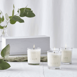 Image showing the Spa Votive Trio, 3 x 75g, White product.