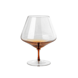Image showing the Mouth Blown Cognac Glass, H15cm, Amber product.