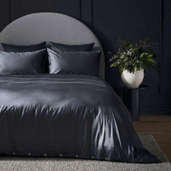 Image showing the Luxe Cotton King Size Duvet Cover, Ink product.