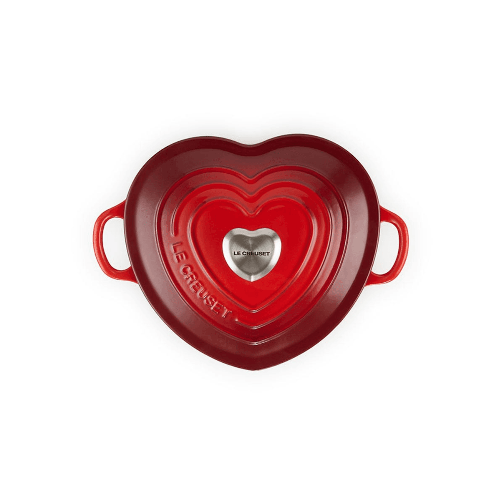 Heart Cast Iron Casserole, 25cm, Cerise
