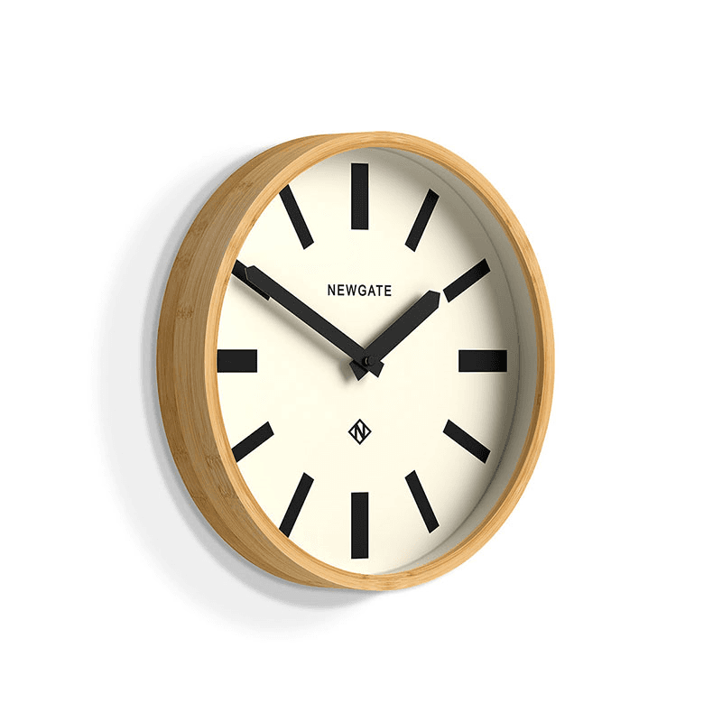 Bali Wall Clock Ocean Dial, 30cm, Light Bamboo