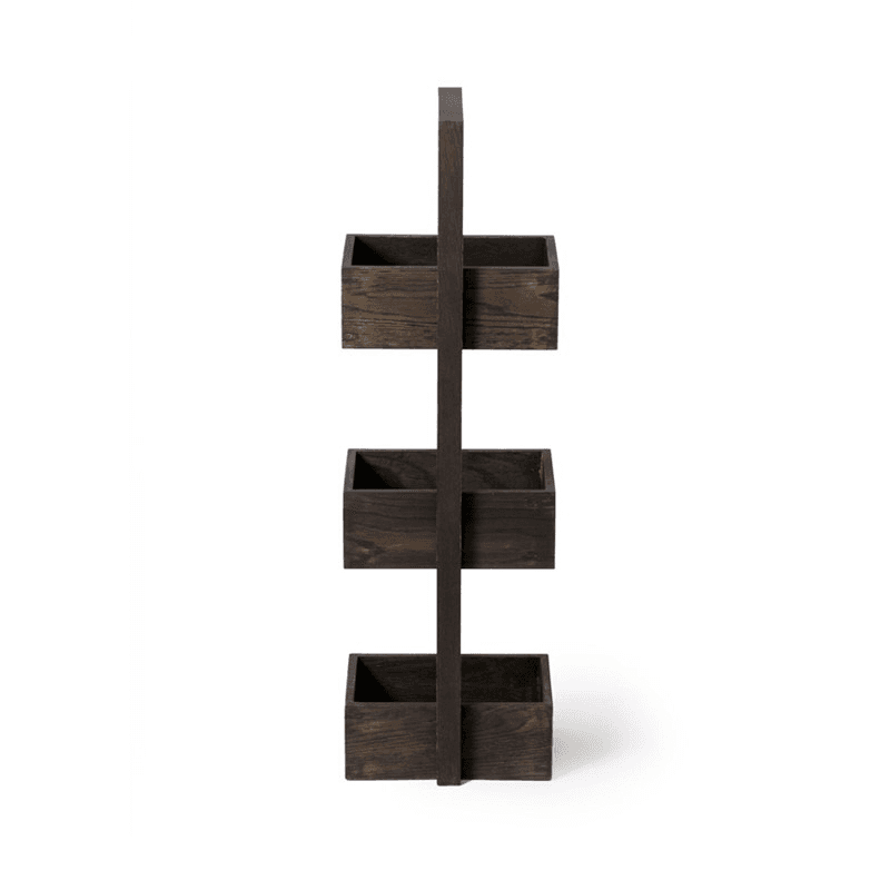 Mezza 3 tier caddy, H84 x W22 x D26cm, Dark Brown