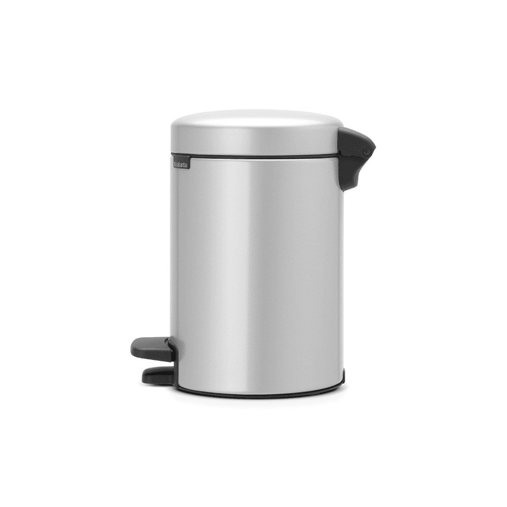 newIcon Pedal bin, 3 litre, Metallic Grey