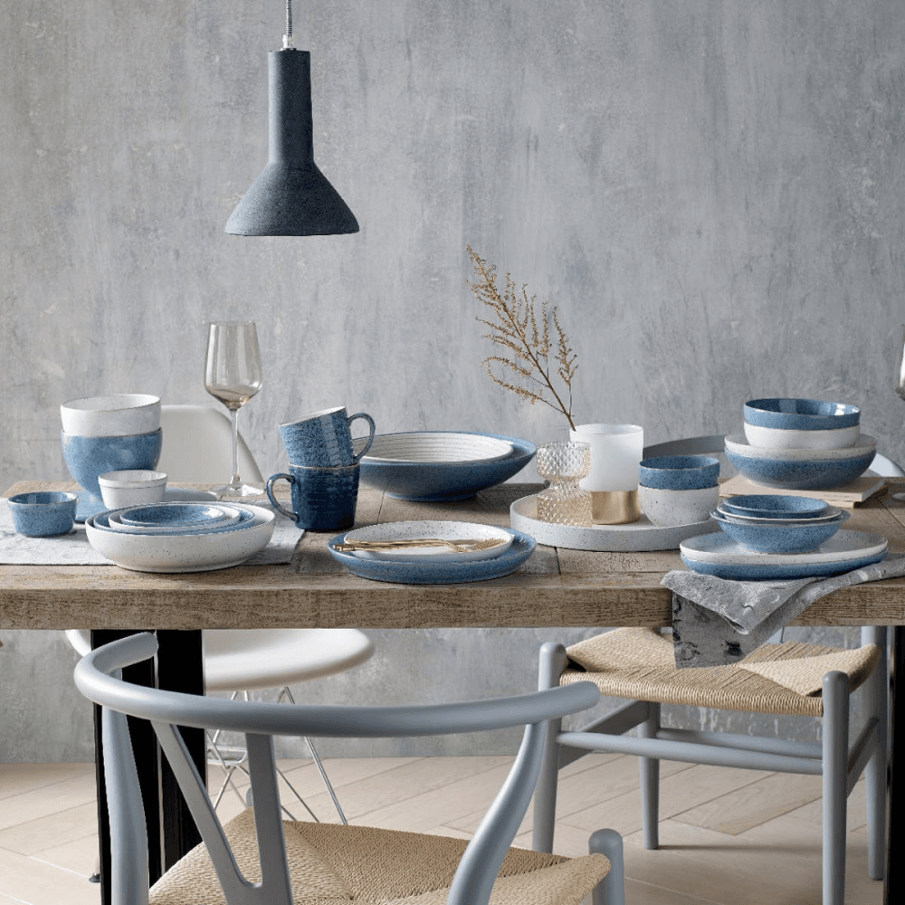 Studio Blue 4 piece cereal bowl set, 17cm