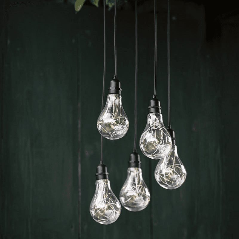 Festoon Cluster Lights, Black