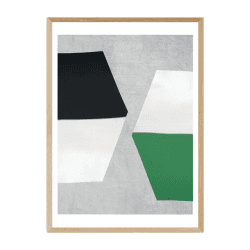 Image showing the Seventy Tree, Hex Framed Art Print, Beige/ Natural product.