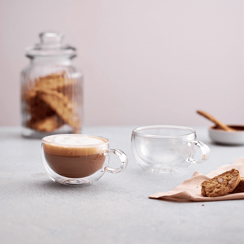 Duo Form Cappuccino Glass Set, 250ml