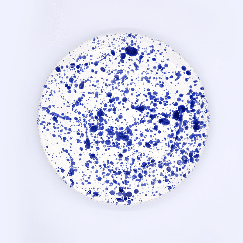 Splatter Side Plate, D21cm, Blueberry