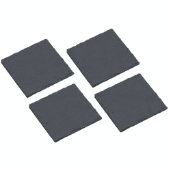 Image showing the Set of 4 coasters, 10cm, slate product.