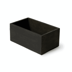 Image showing the Mezza Storage box, H10 x W23 x D14cm, Dark Brown product.