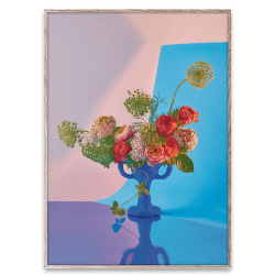Image showing the BLOOM 02 - Cyan Art Print, 50 x 70cm product.