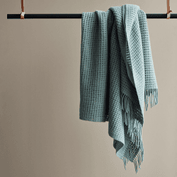 Image showing the Basket Plaid Throw, H200cm x W130cm, Lagoon product.