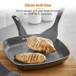 Image showing the Cerastone Forged Grill Graphite, 25cm, Grey product.